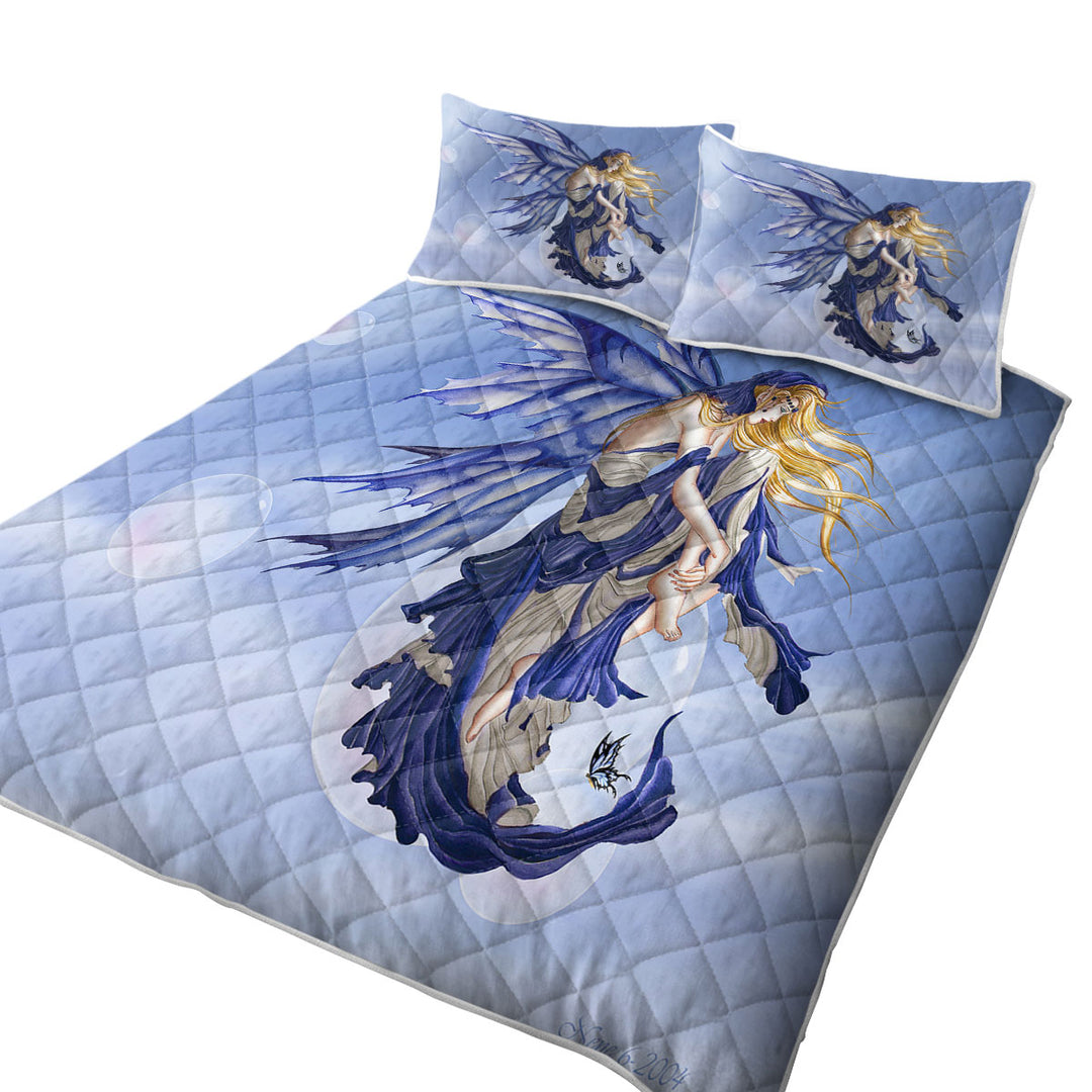 Coverlet with Fantasy Art Blue Dream Fairy