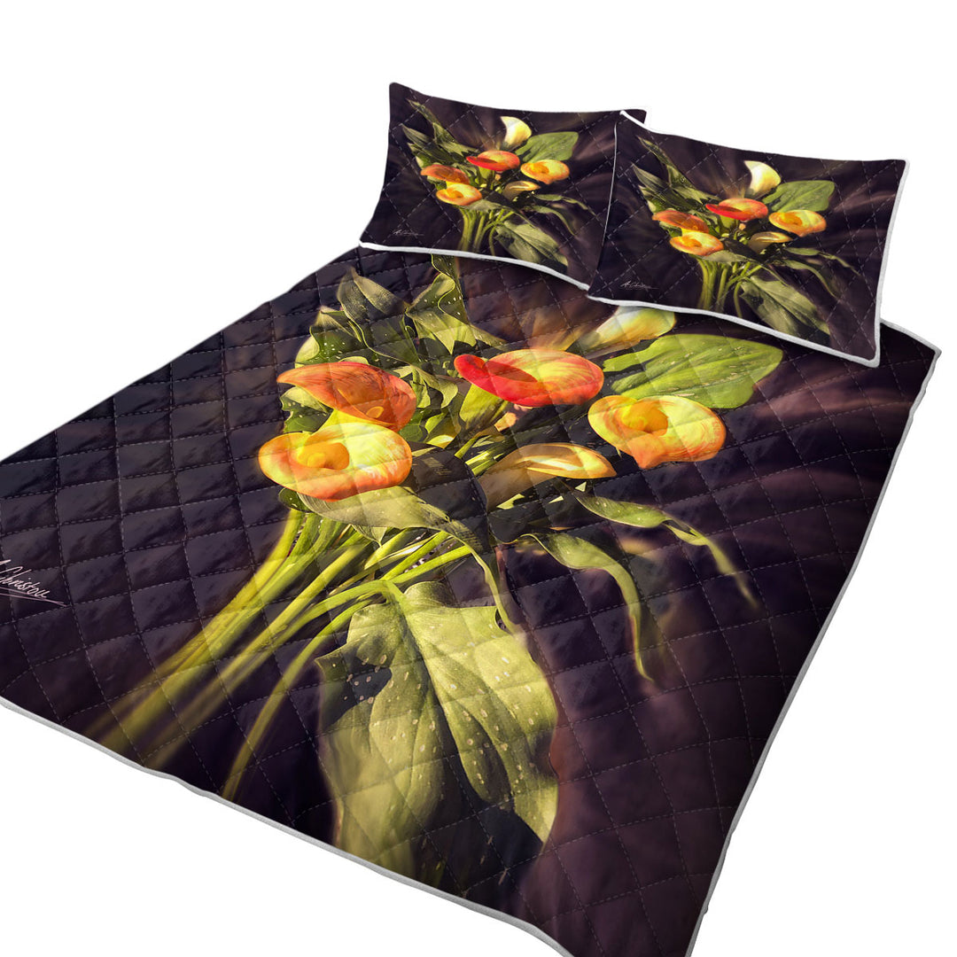 Coverlet with Fine Art Flower Bloom Orchid