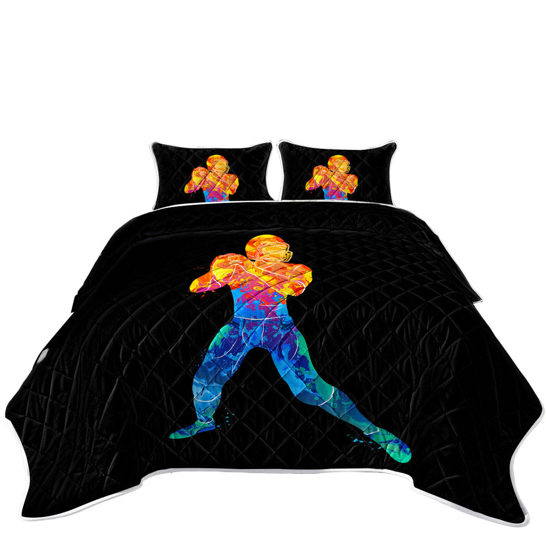 Coverlet with Football Player