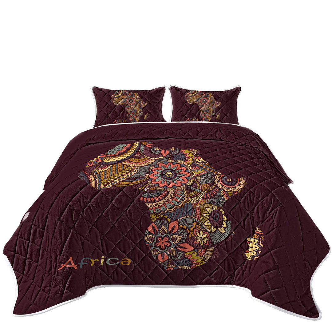 Coverlet with Mandala Africa Map