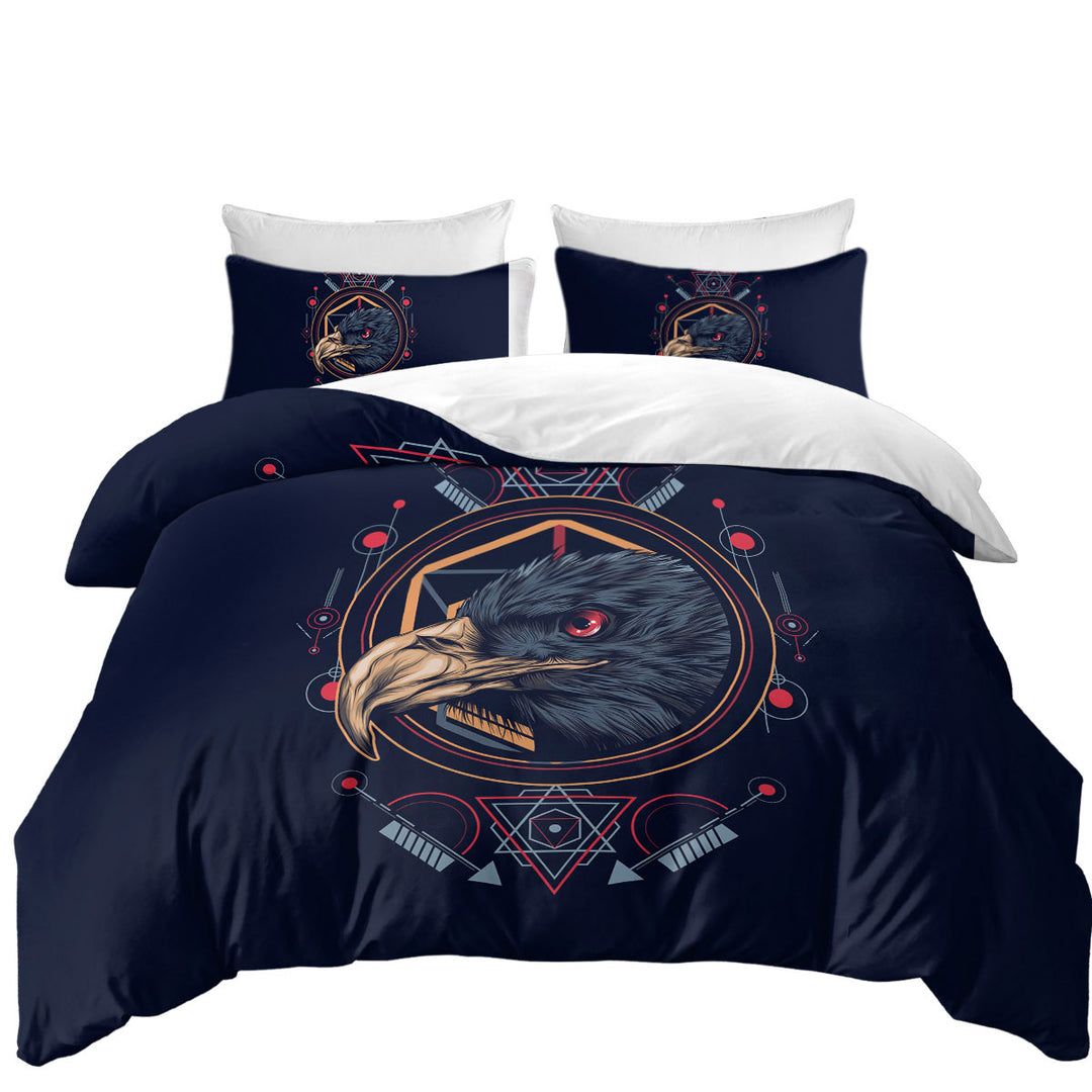 Coverlet with Native Spirit Black Eagle