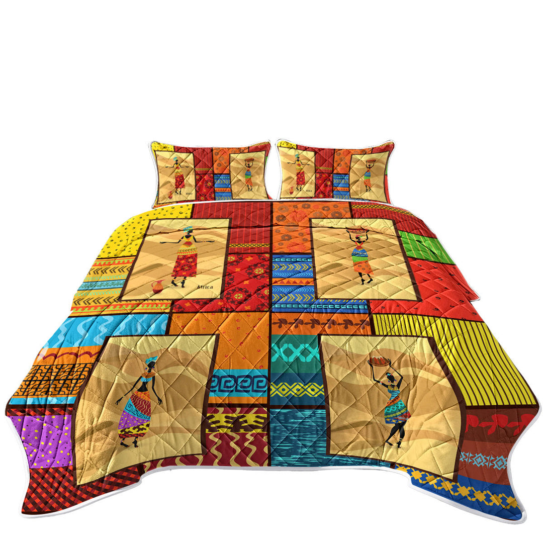 Coverlets with African Prints and Women