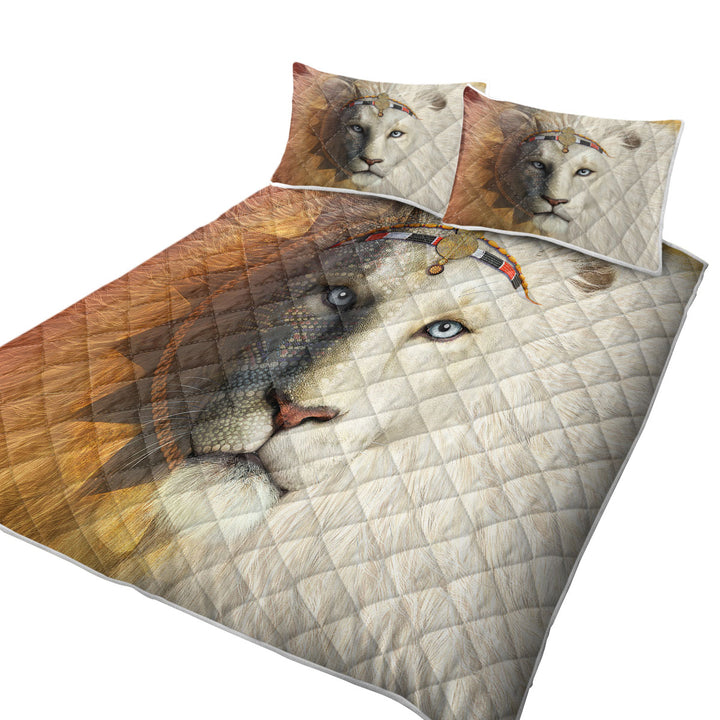 Coverlets with Animal Art Amari the White Lion