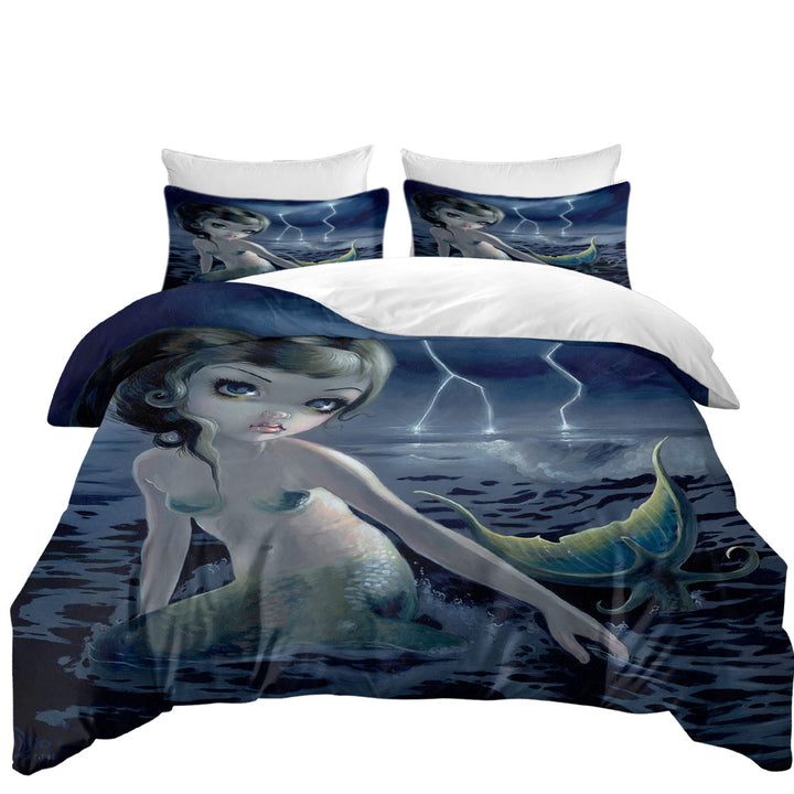 Coverlets with Beautiful Ocean Mermaid the Storm Chaser