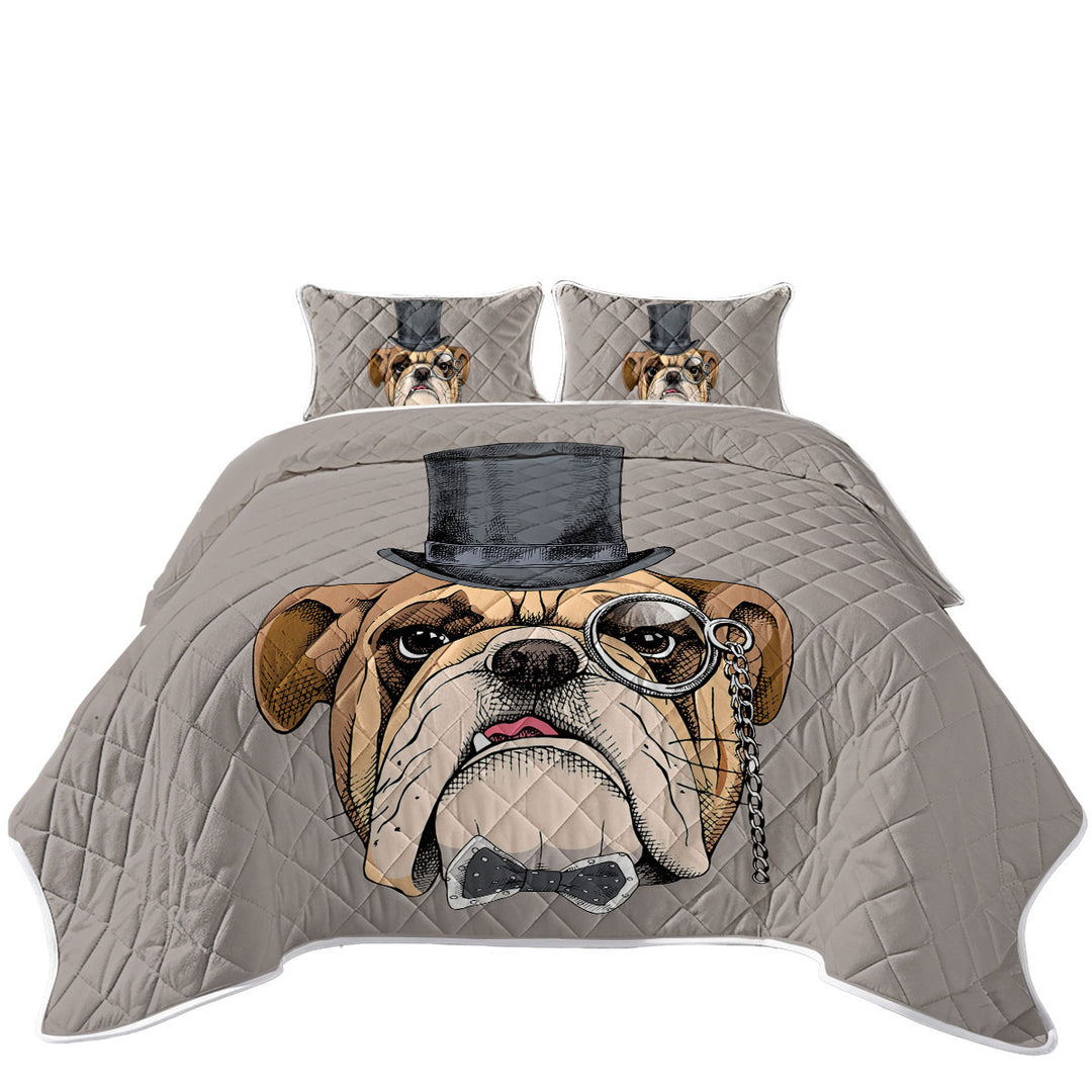 Coverlets with Cool Bulldog Gentleman