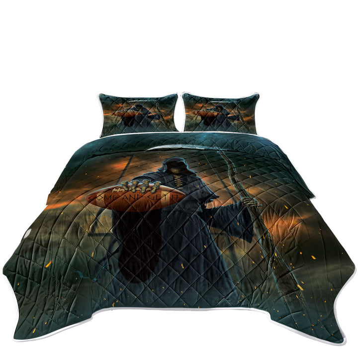 Coverlets with Cool Dark Art Football Coach vs Angel of Death