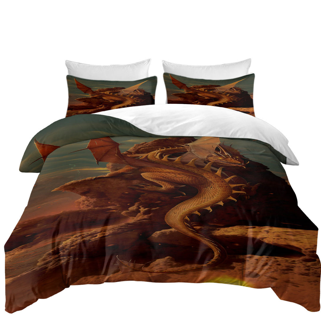 Coverlets with Cool Dragon Art Earth and Fire