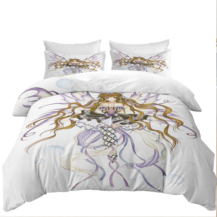 Coverlets with Cool Fantasy Art Burgundy Wine Fairy