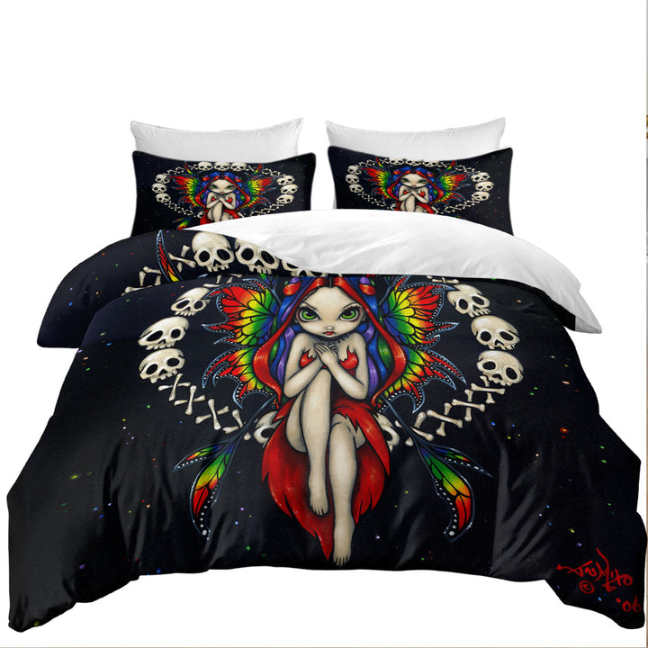 Coverlets with Cool Girls Painting Rainbow of Bones Fairy