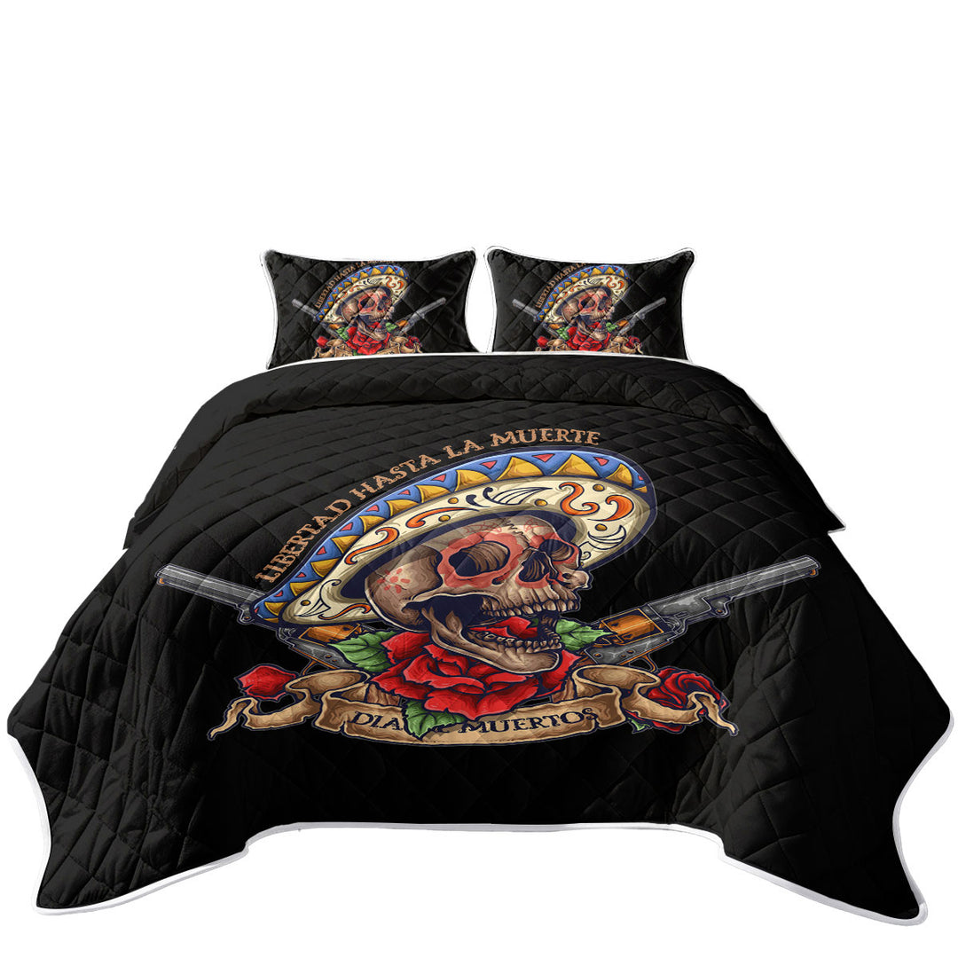 Coverlets with Cool Mexican Skull Free the Dead