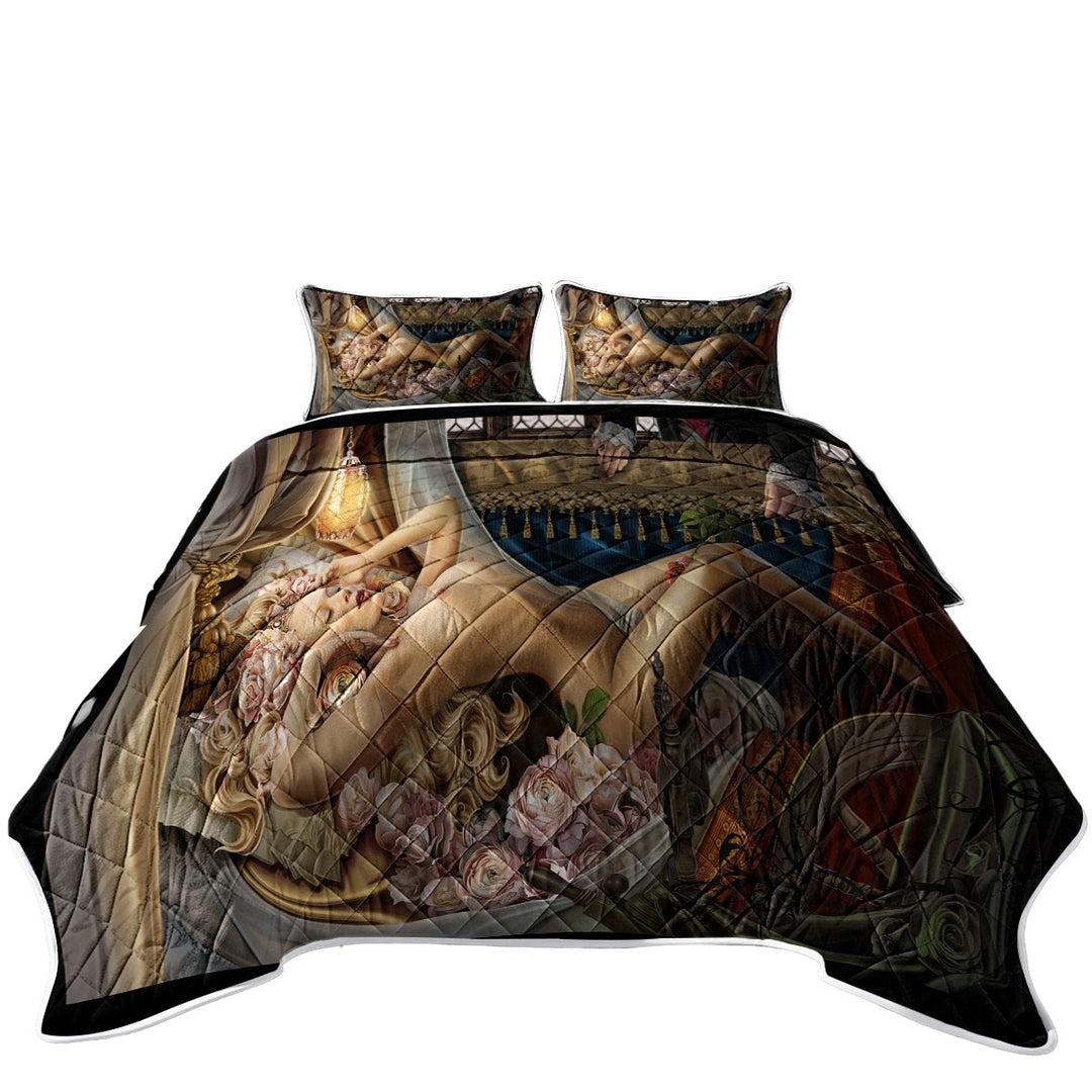 Coverlets with Dreaming of Beauty Fine and Sexy Art