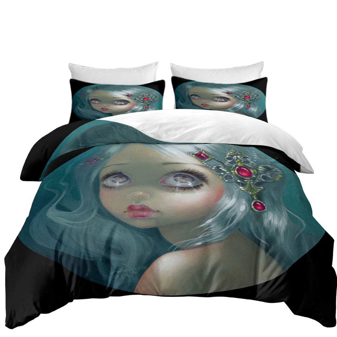 Coverlets with Eyes on the Heavens Beautiful Girl Portrait