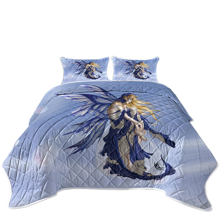 Coverlets with Fantasy Art Blue Dream Fairy