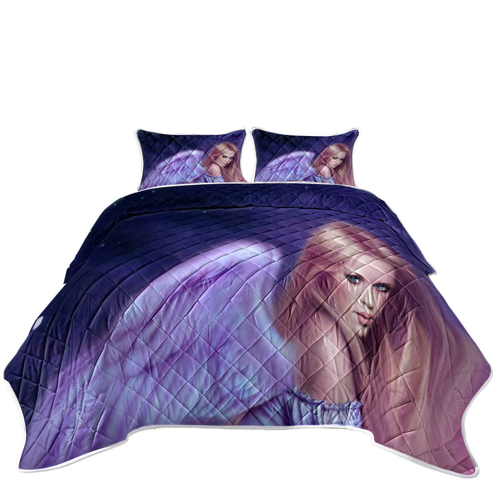 Coverlets with Fantasy Drawing Seraphina the Beautiful Angel