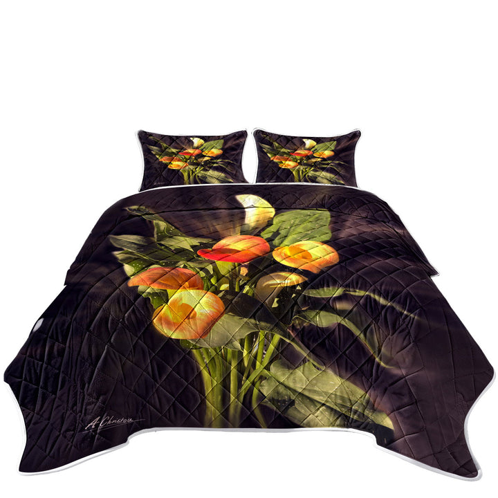 Coverlets with Fine Art Flower Bloom Orchid