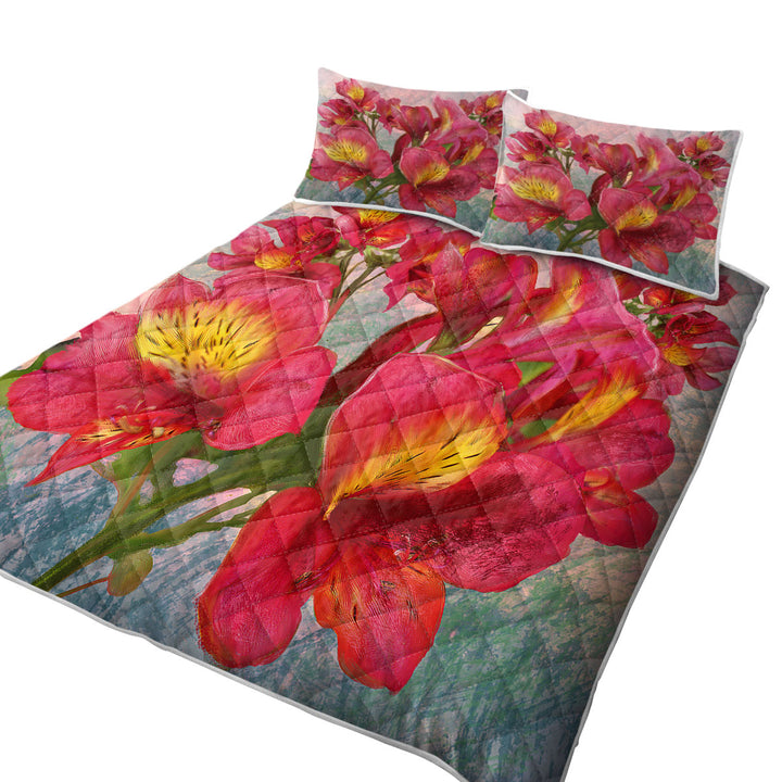 Coverlets with Floral Art Pink Orchid