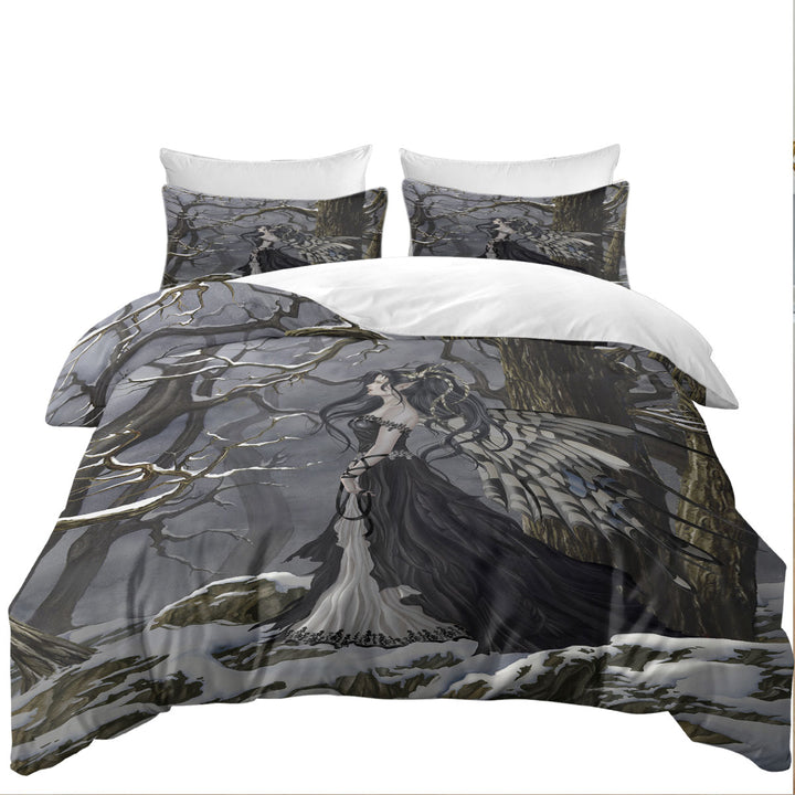 Coverlets with Hope Fantasy Artwork of the Winter Forest Fairy