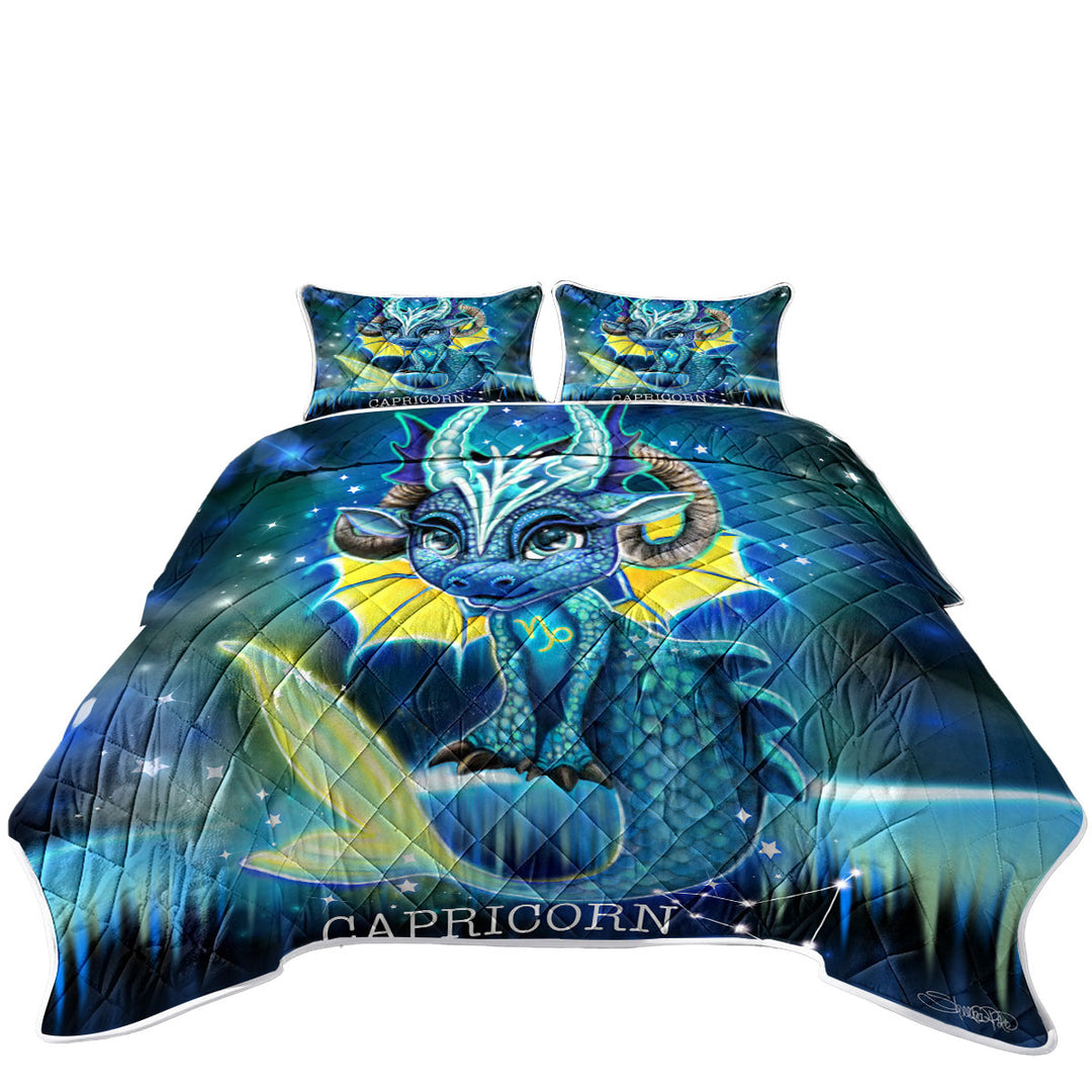 Coverlets with Kids Fantasy Art Capricorn Lil Dragon