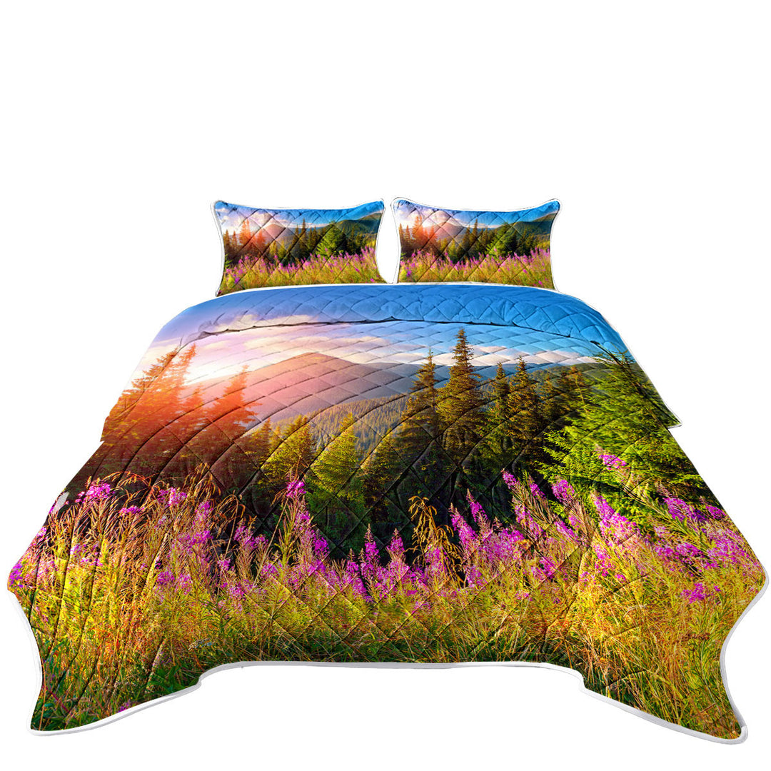 Coverlets with Purple Nature