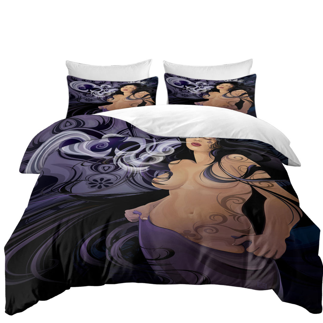 Coverlets with Sexy Cool Art Queen of Clubs