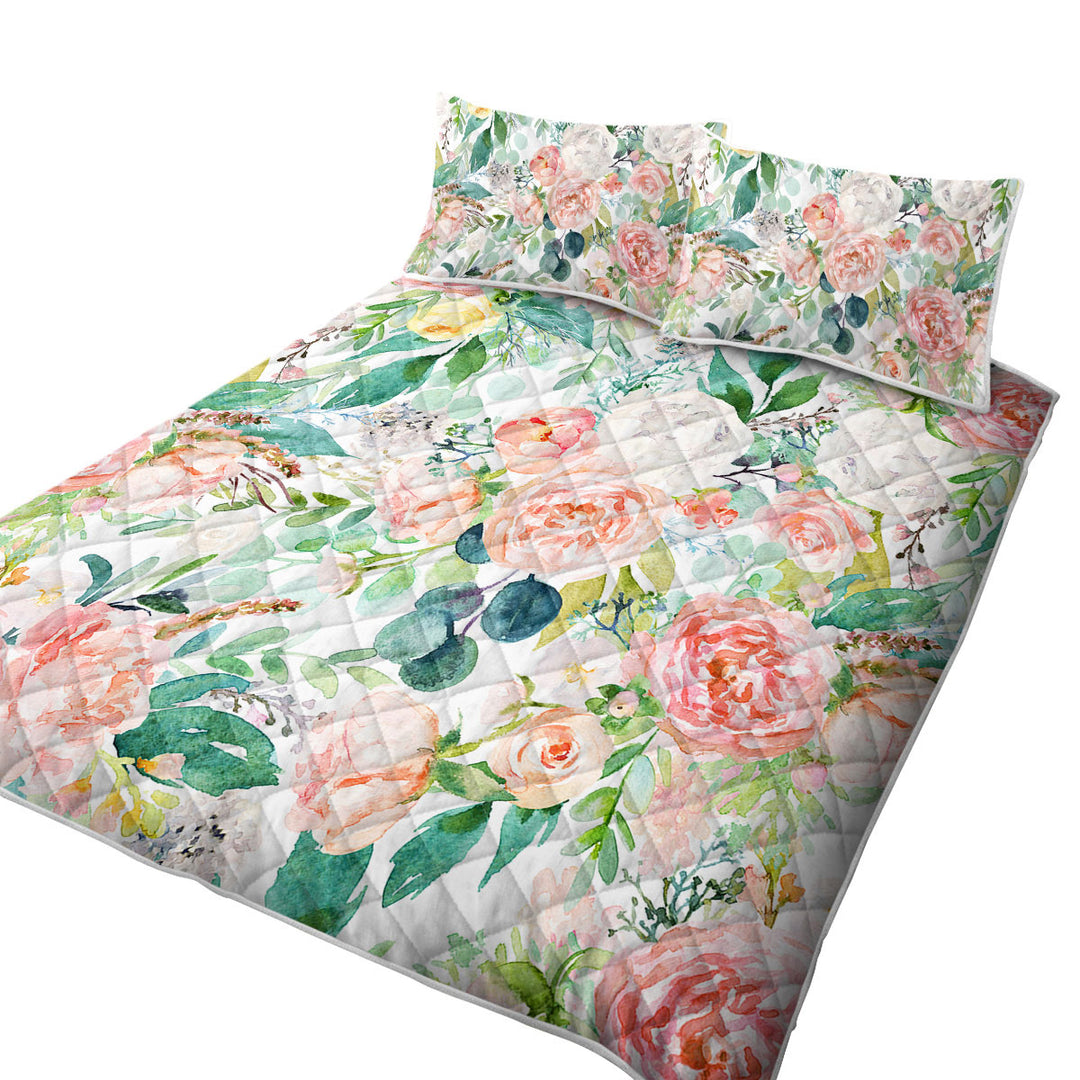 Coverlets with Shabby Chic Floral Design