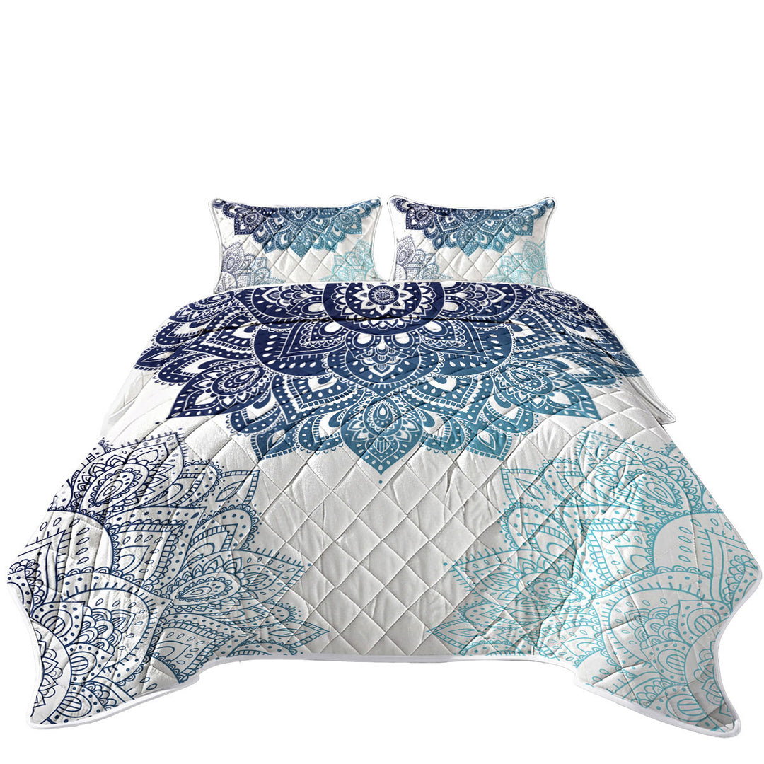 Coverlets with Teal Blue Mandala