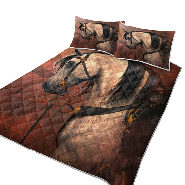 Coverlets with The Traveler Solid Strong White Horse