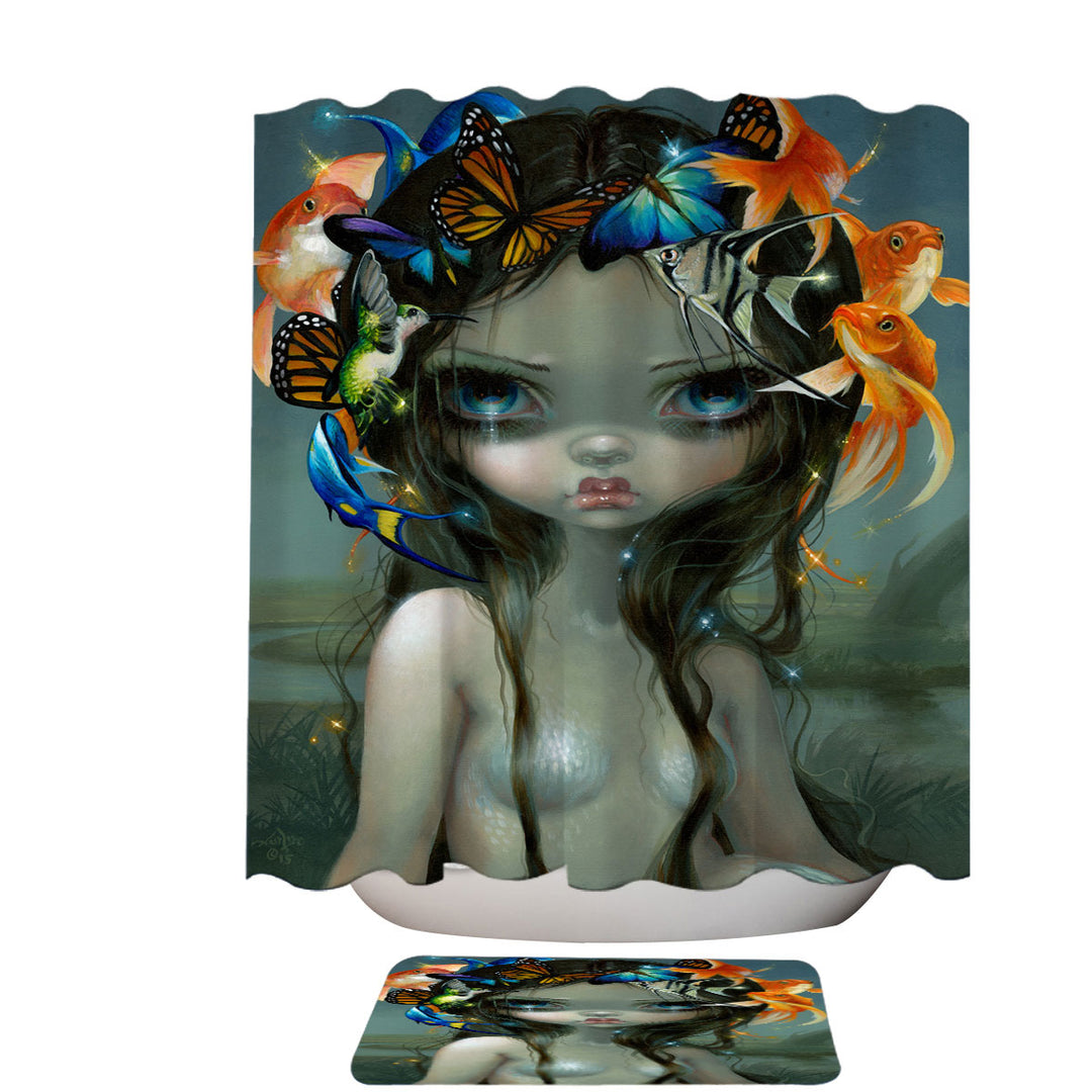 Crown of Air and Water Beautiful Mermaid Shower Curtains