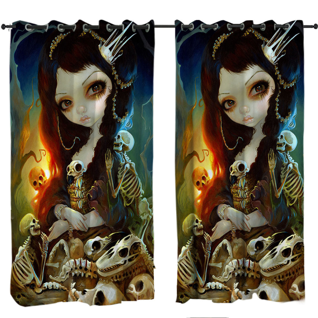 Curtain with Dark Art Beautiful Princess of Bones