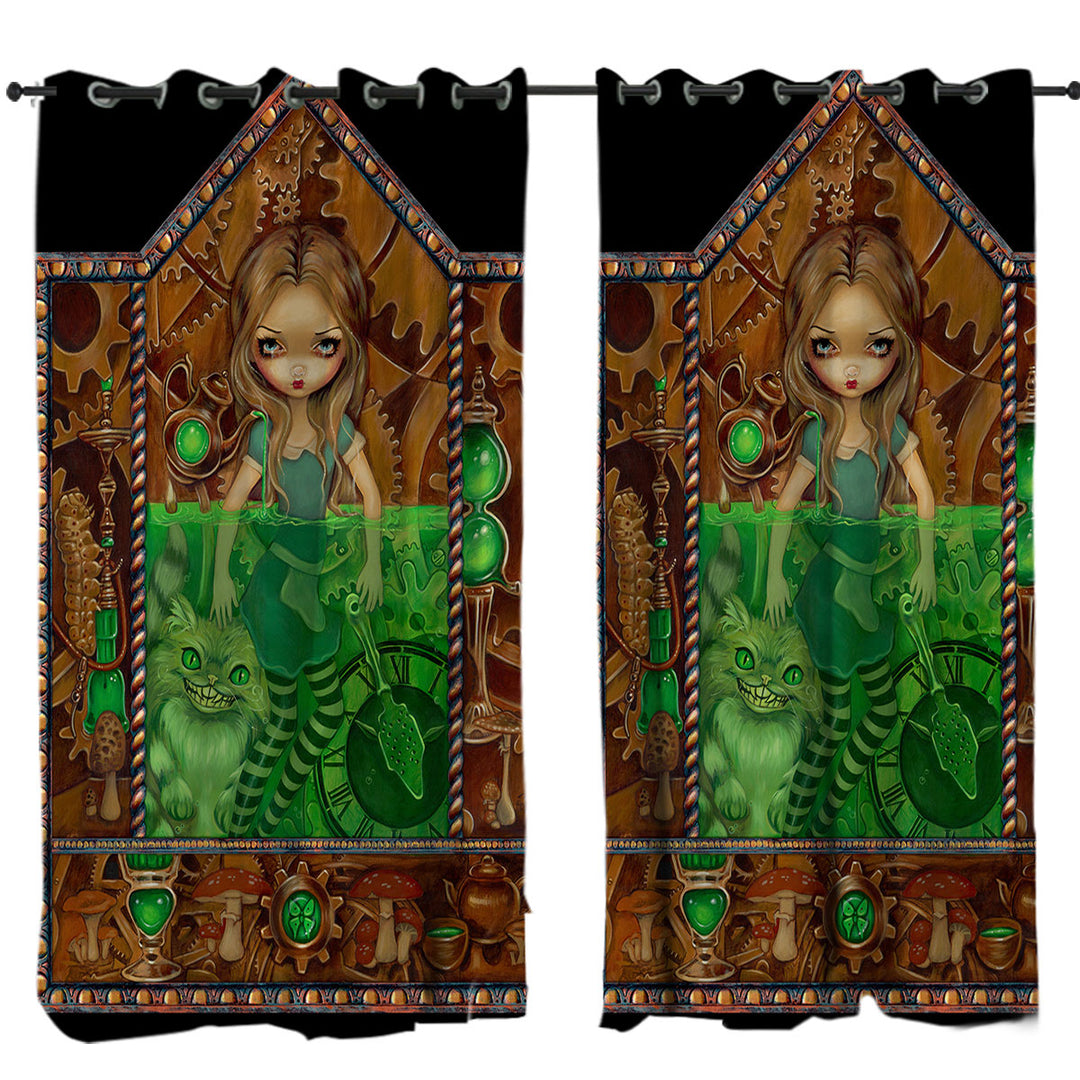 Curtain with Dark Fantasy Alice in Absinthe