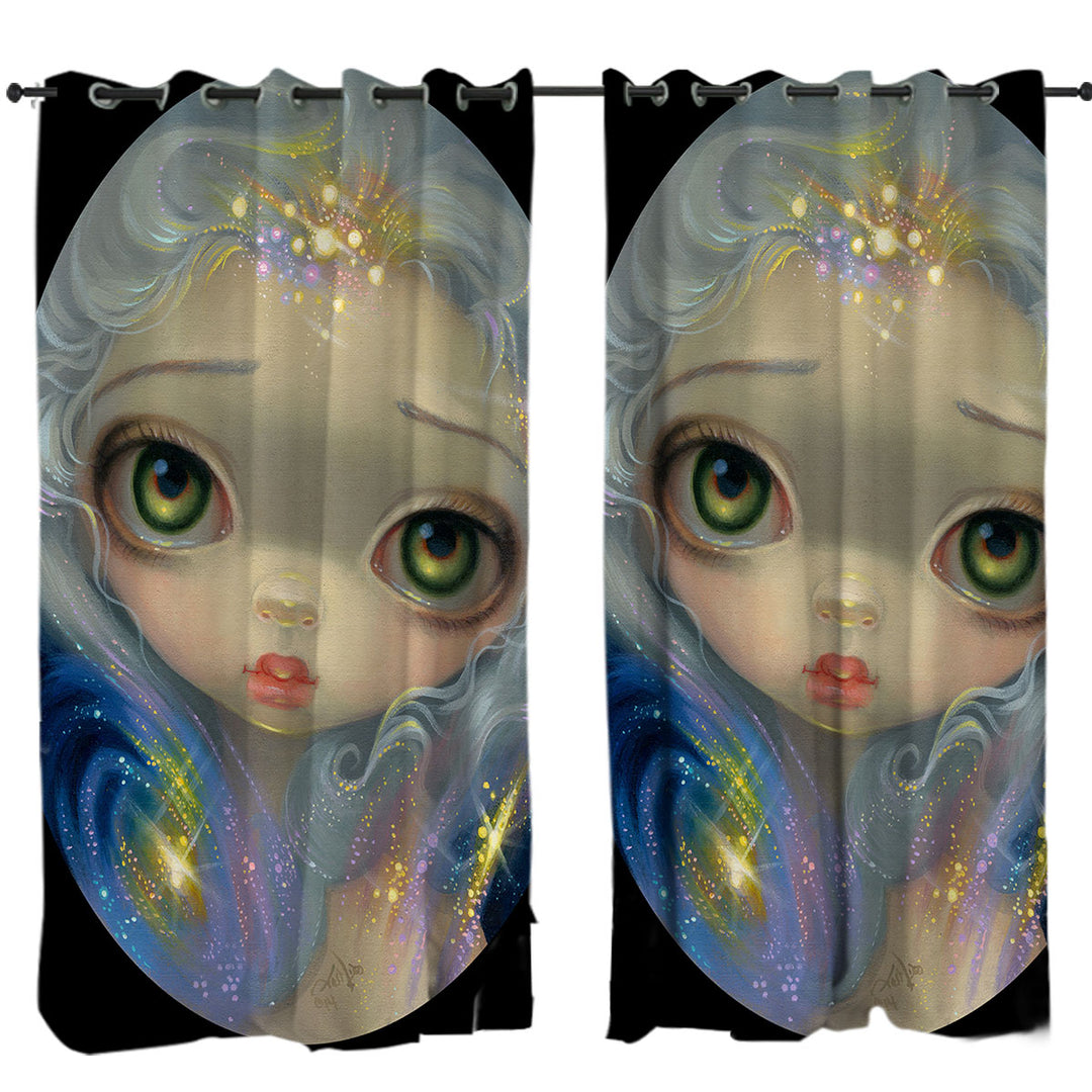 Curtain with Stardust Angel a Sweet Angelic Girl