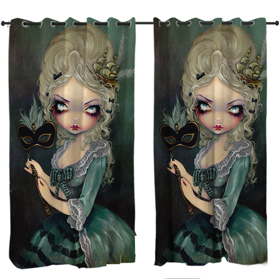 Curtains for Living Room with Fine Art Marie Masquerade the Doomed Queen