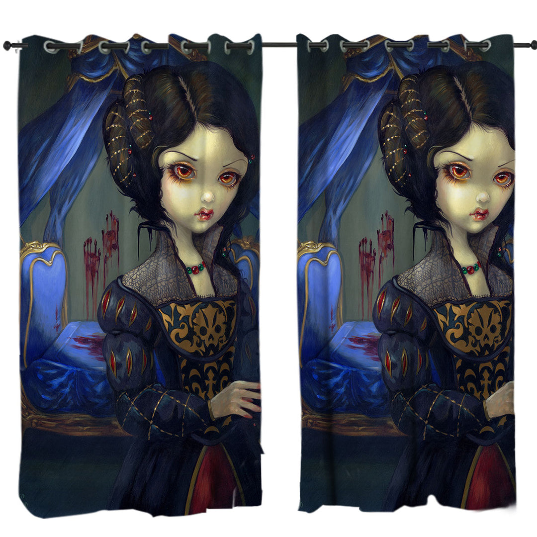 Curtains for Living Room with The Vampires Dark Art I Vampiri Bellissimo Letto