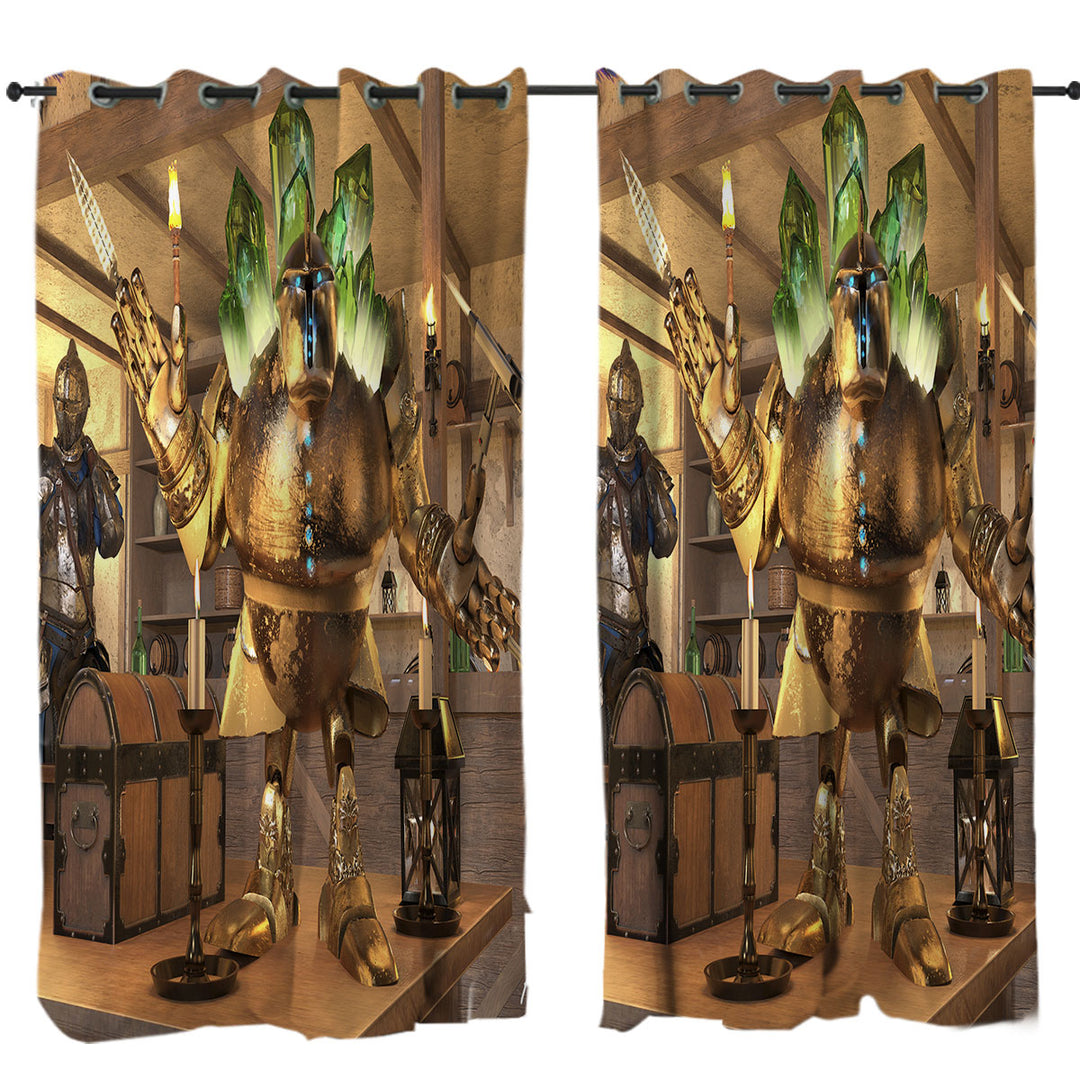 Curtains with Cool Fictional Characters Art