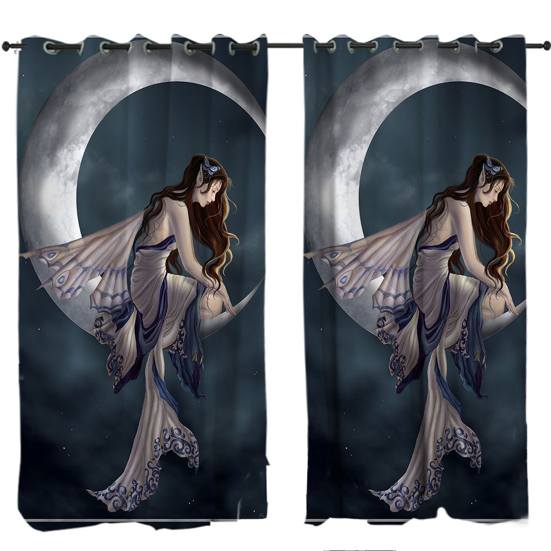 Curtains with Fantasy Art the Lovely Moon Fairy