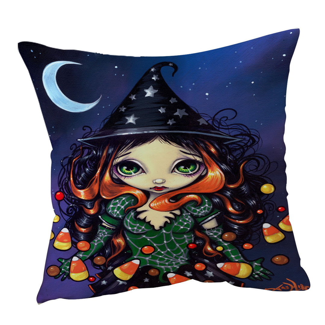 Cushion Covers for Halloween Night the Little Candy Witch