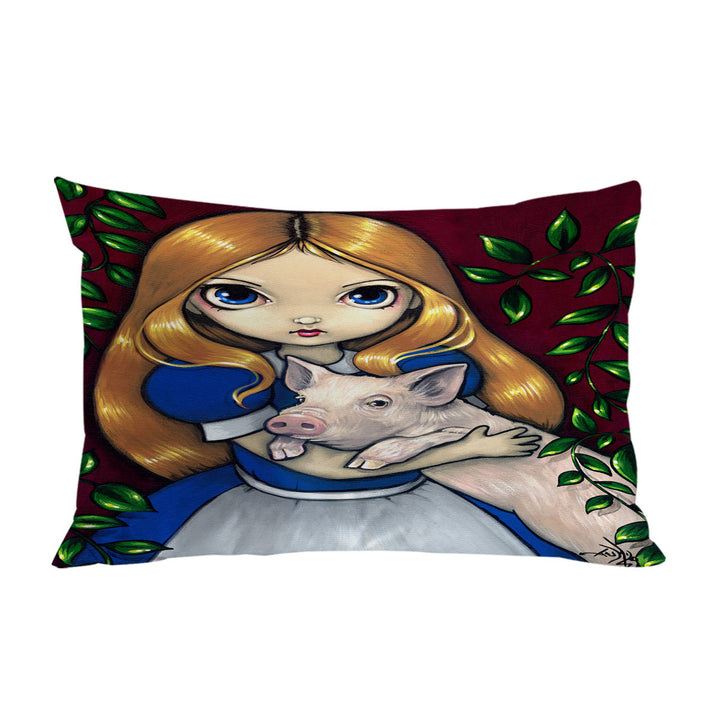 Custom Pillow Cases with Alice and the Pig