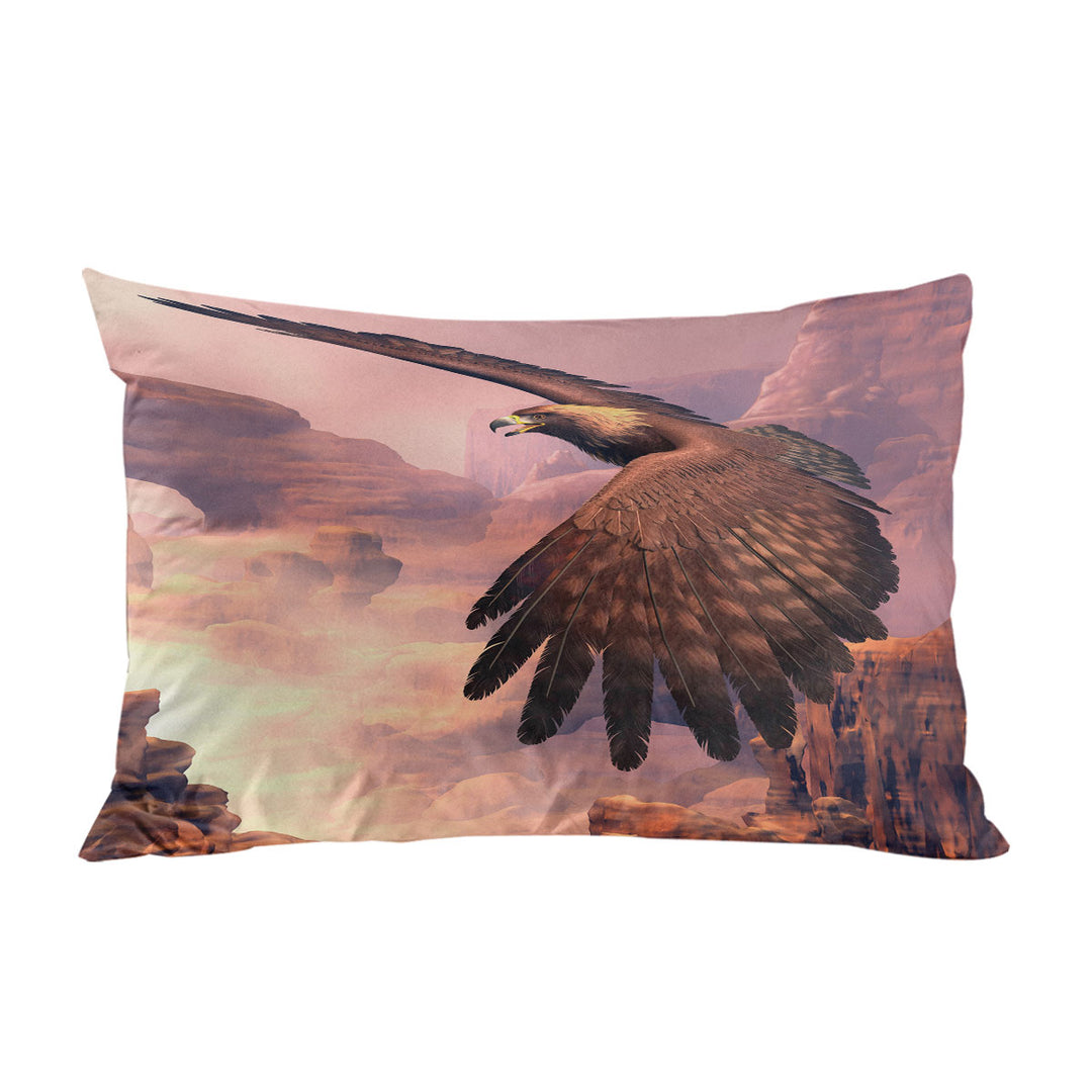 Custom Pillow Cases with Canyon Flight Nature Art American Eagle