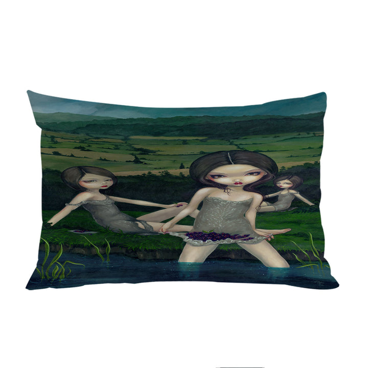 Custom Pillow Cases with Countryside Girls Nymphs Collecting Berries