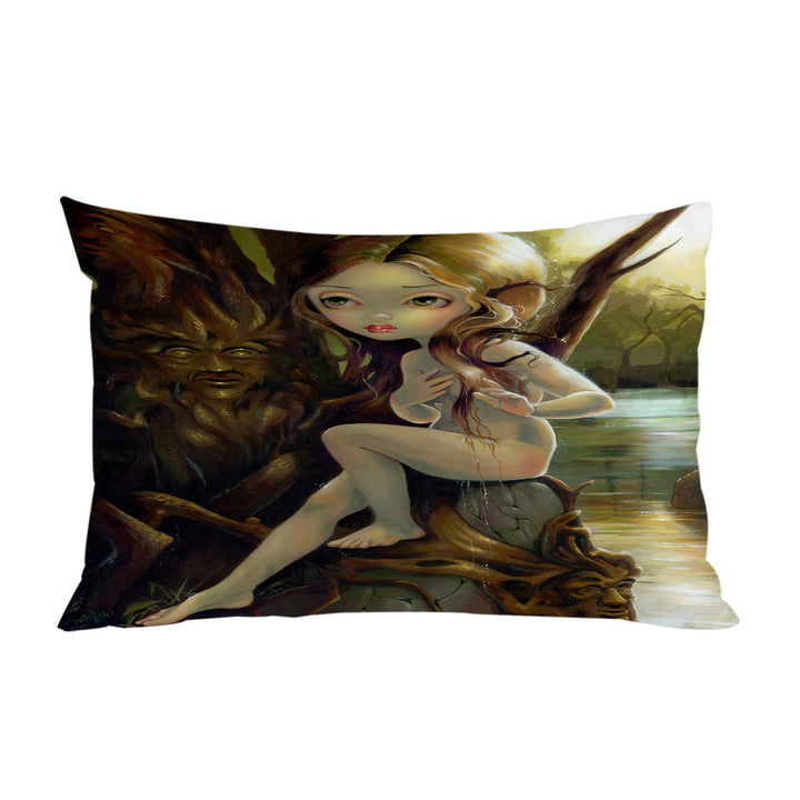 Custom Pillow Cases with Forest Creatures Tree Nymph in the Hamadryad Lake