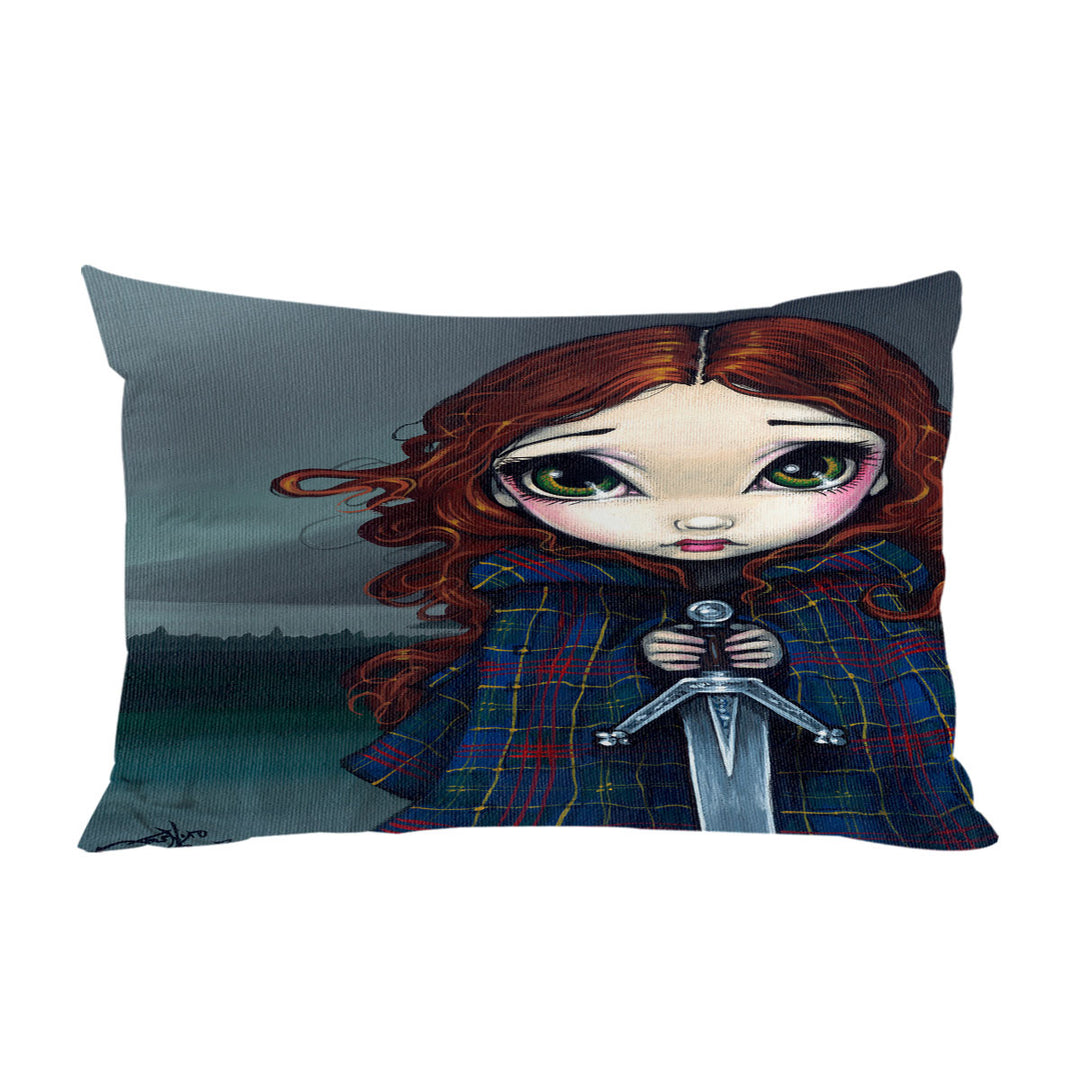 Custom Pillow Cases with Sword Maiden a Walk Through The Highlands