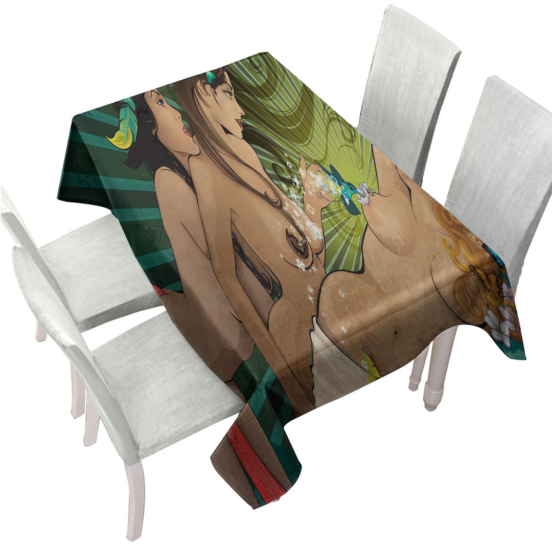 Custom table Covers with Cool Sexy Art for Mens Odalisque