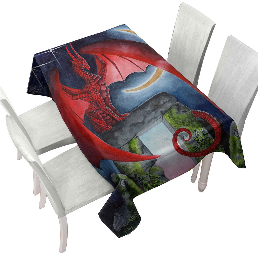 Custom table Covers with Watcher at the Morning Gate the Night Dragon