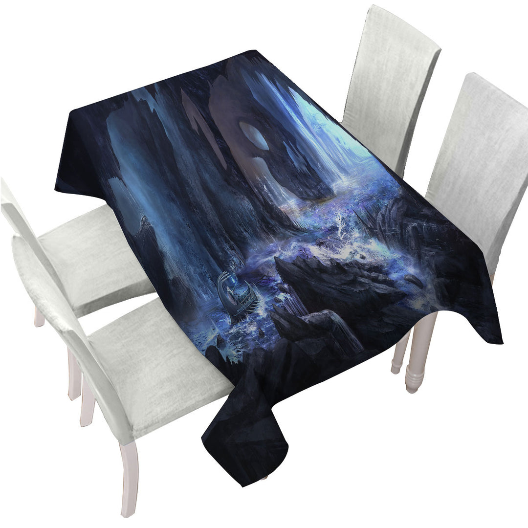 Custom table cloth with Cool Art Magical River