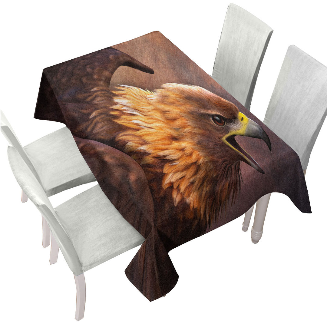 Custom table cloth with Strong American Eagle