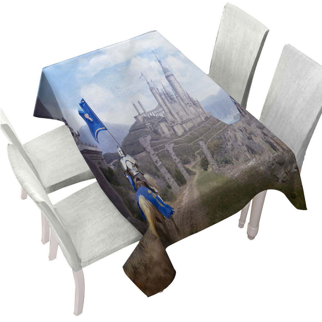 Custom tablecloths with Cool Art Fantasy Castle The knights Journey