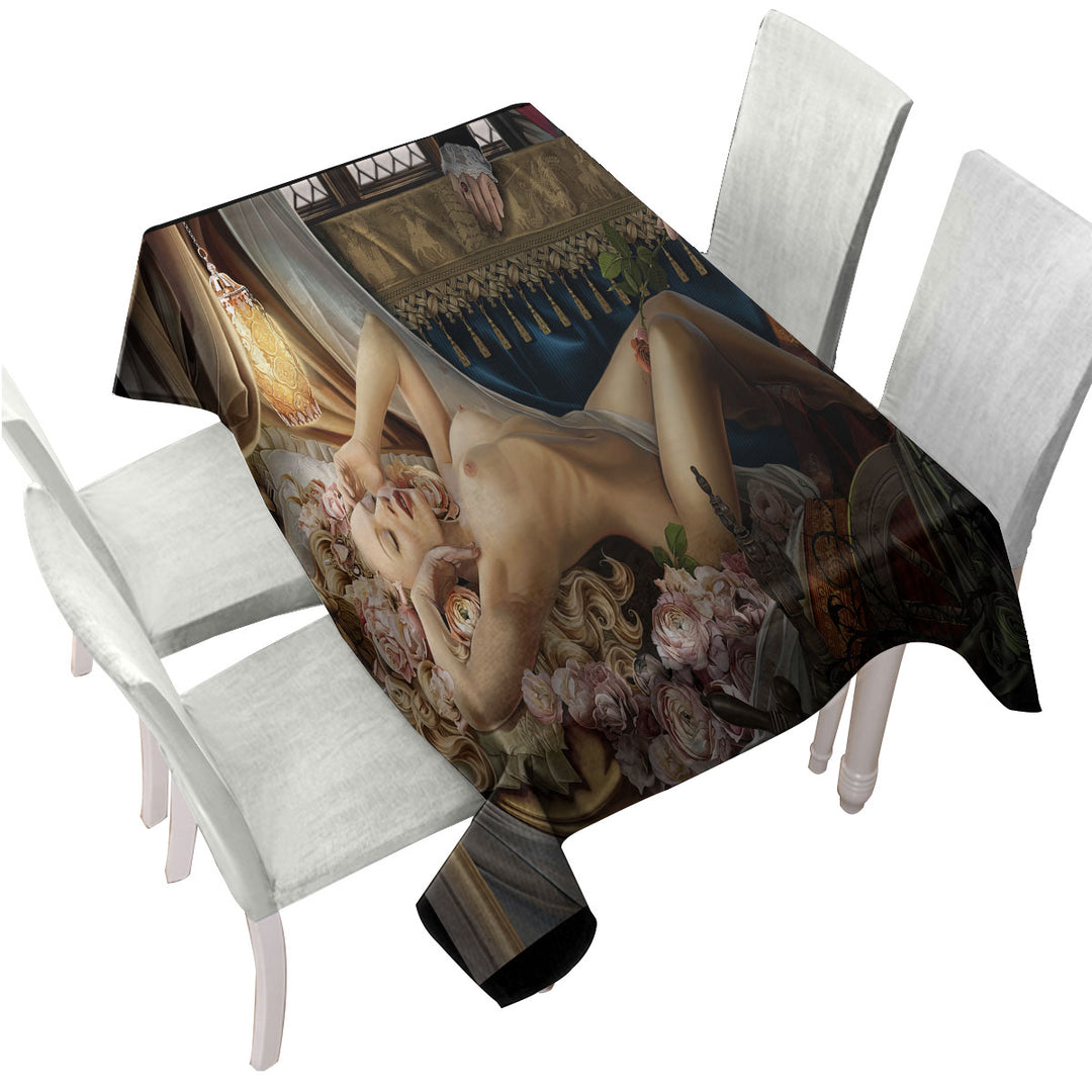 Custom tablecloths with Dreaming of Beauty Fine and Sexy Art