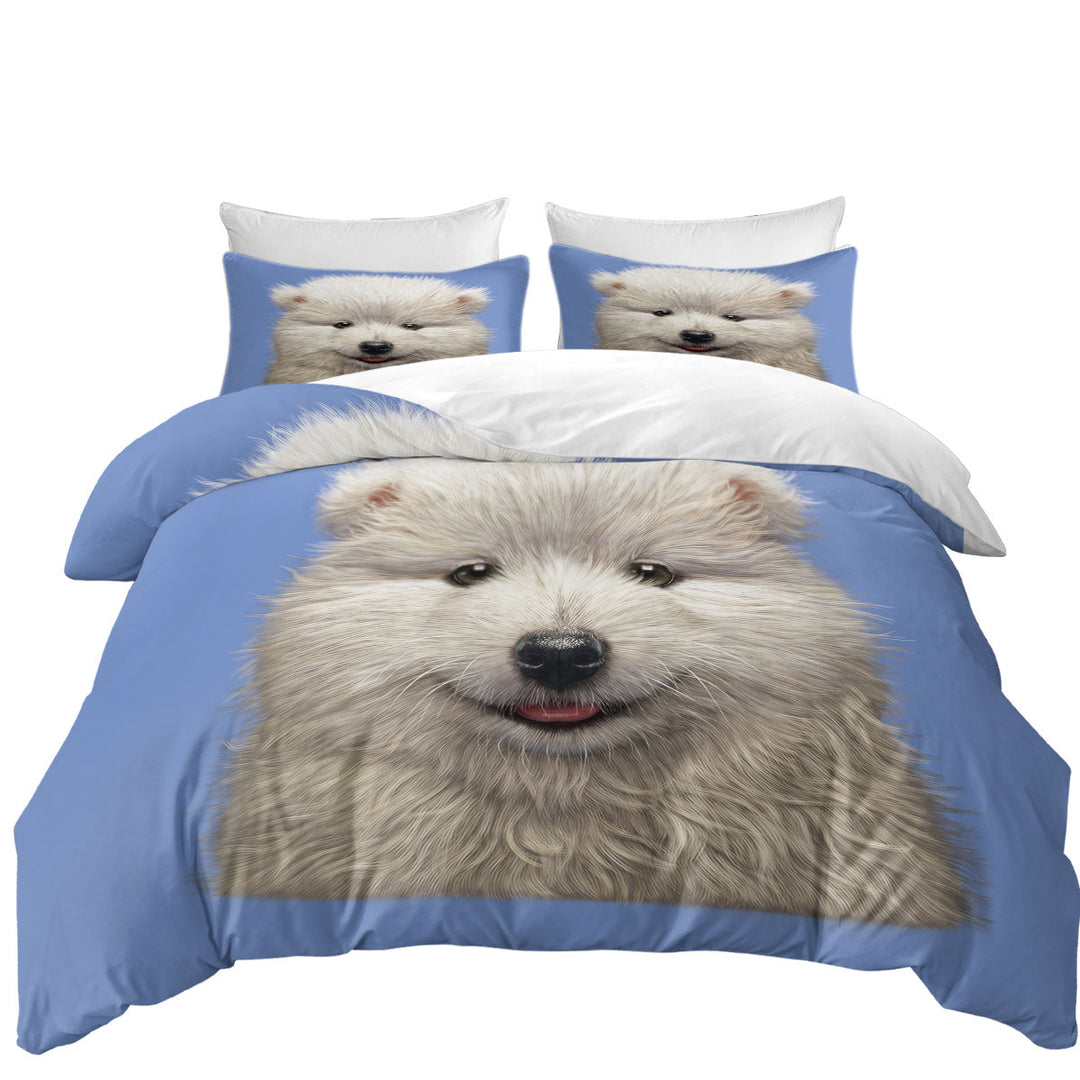 Cute Animal Art Adorable Samoyed Dog Puppy California King Duvet Cover