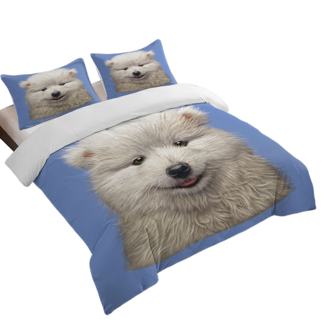 Cute Animal Art Adorable Samoyed Dog Puppy Coverlets