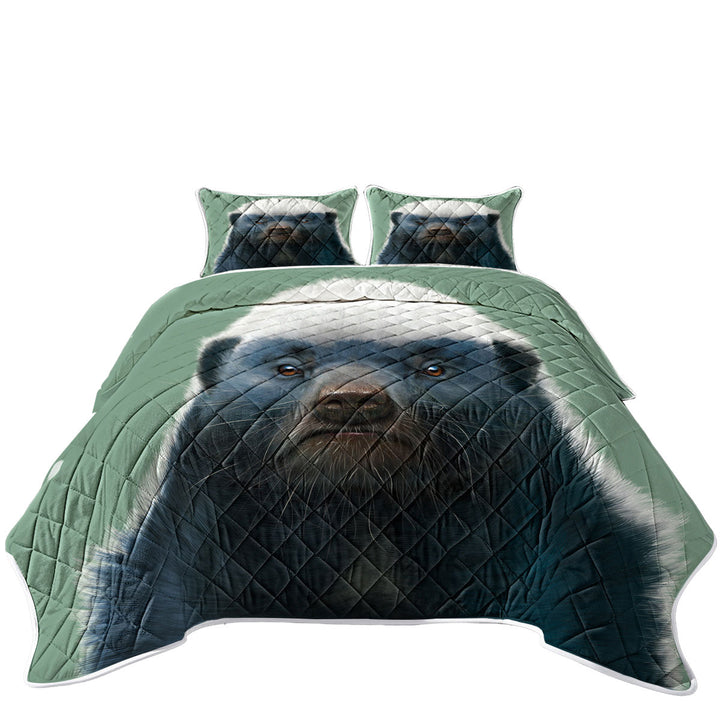 Cute Animal Art Honey Badger Quilts for sale